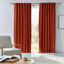 Cortina de lino opaca coral