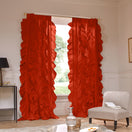 Cortina de lino con volantes coral - Drops