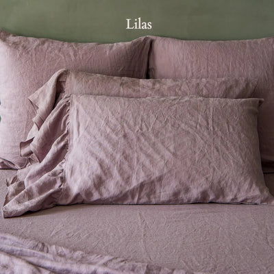 Taies d'oreiller romantiques à bords volantés Lilas #colour_lilas