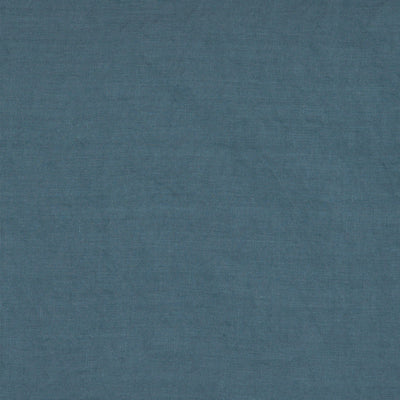taies d'oreiller en lin à bords plats colorés Bleu Français #colour_bleu-francais