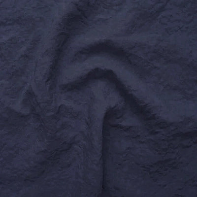 Swatch pour chemin de table ajouré en lin bleu nuit