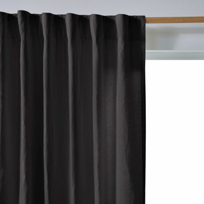Rideau lin avec doublure cotton Encre Noire