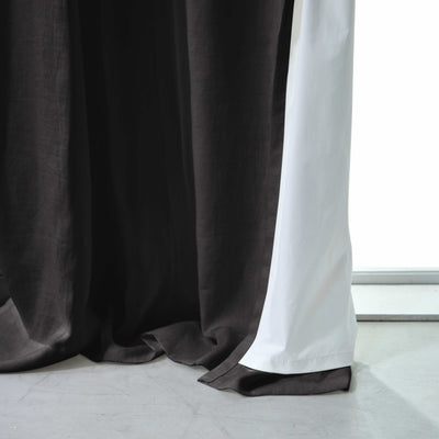 Rideau doublé en lin Encre Noire