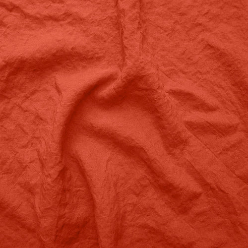 Swatch pour nappe sur mesure en lin point de cheval corail