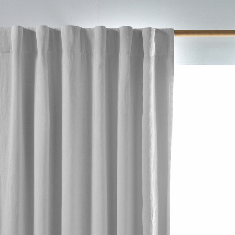Rideau lin occultant sur mesure Gris Minéral