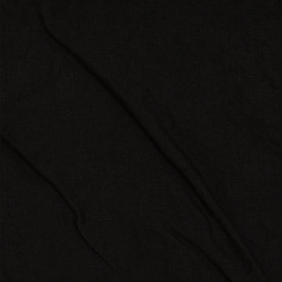 Rideau en lin bicolore à volants Noir #colour_encre-noire
