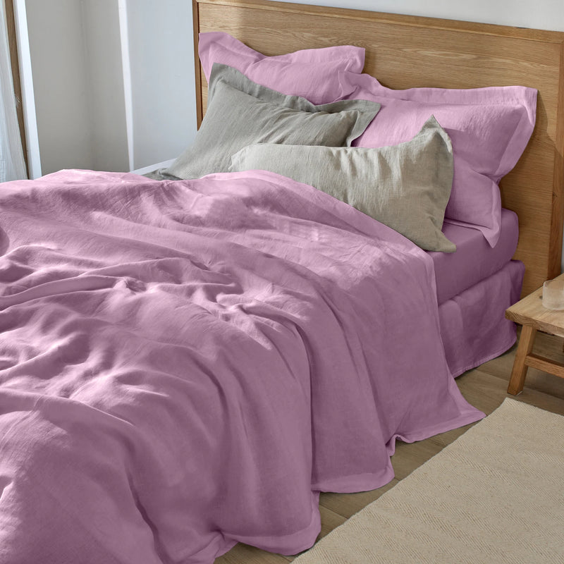 Housse de couette à bords plats lilas