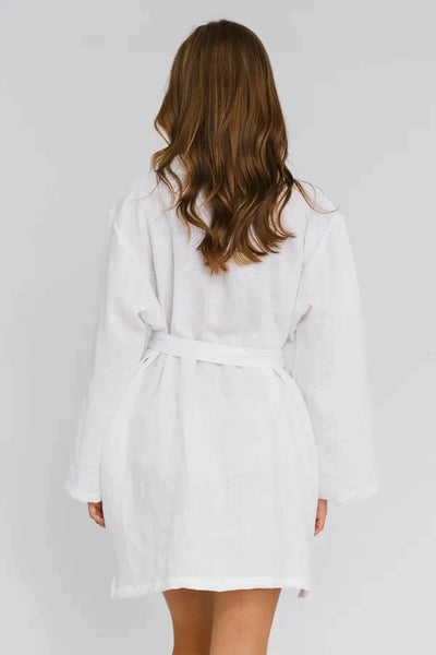 Peignoir court unisex en lin « Alice » Blanc 11 #colour_blanc-optique
