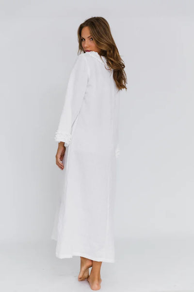 Longue Robe de nuit en lin lavé Blanc 13 #colour_blanc-optique