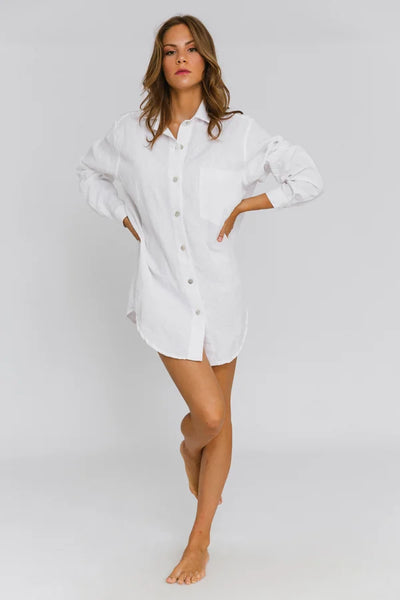 Chemise en lin femme de style masculin "Eva" Blanc 1 #colour_blanc-optique