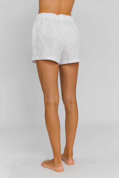 Short « Luana » en lin lavé Blanc 10 #colour_blanc-optique