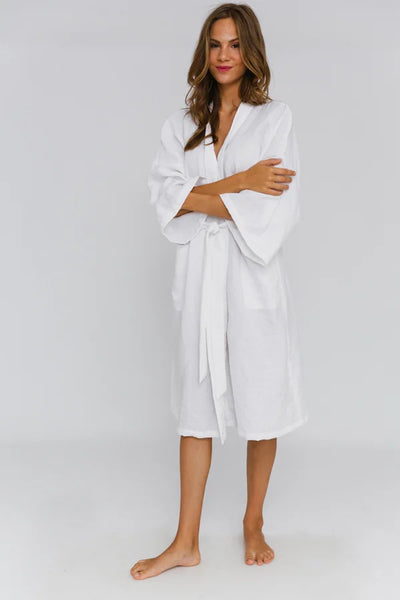 Peignoir long en lin style Kimono « Laís » Blanc 14 #colour_blanc-optique