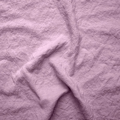 Swatch pour chemin de table ajouré en lin  lilas