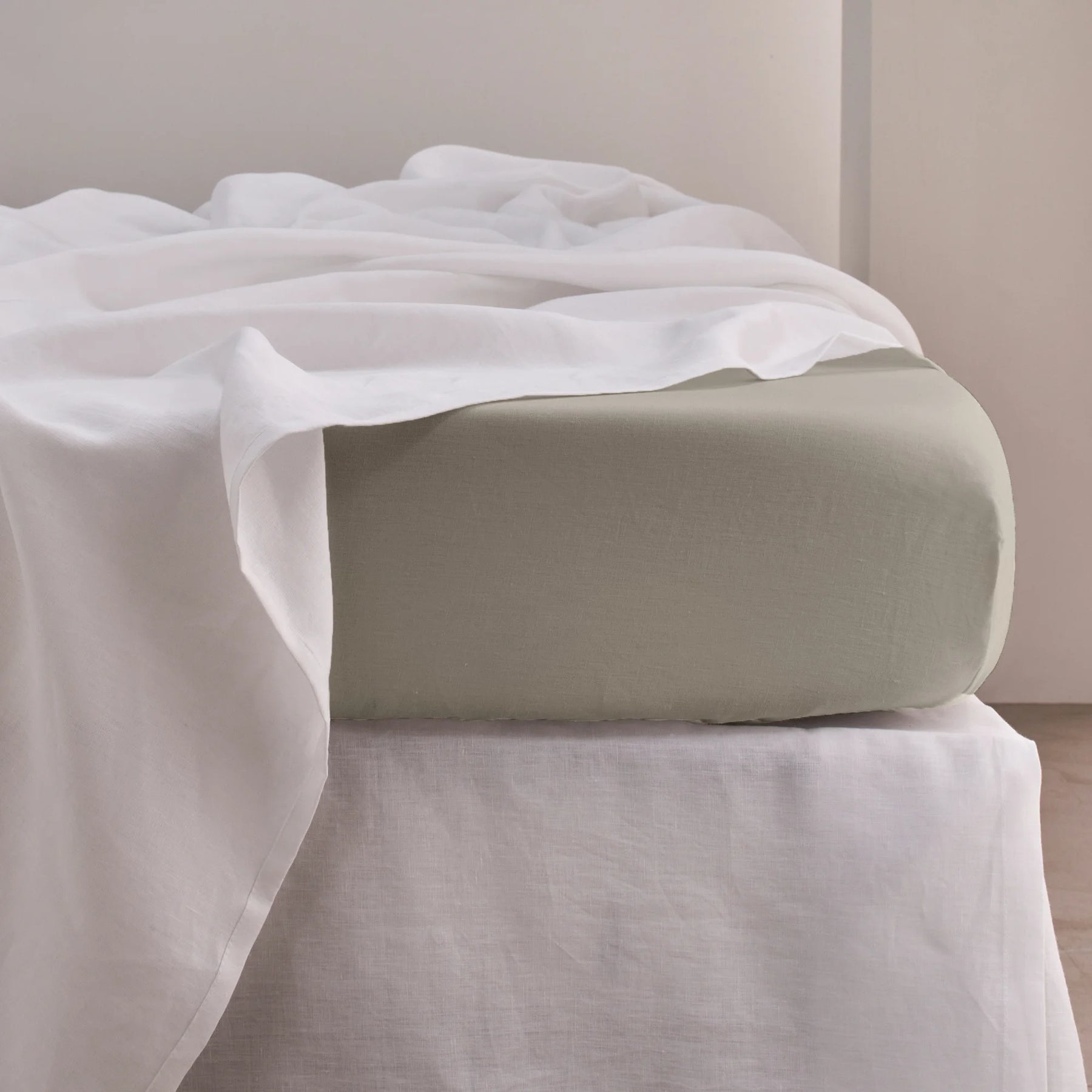 drap-housse lin naturel