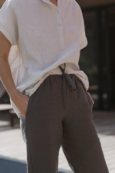 Pantalon décontracté en lin naturel pour femme 6#colour_gris-plomb
