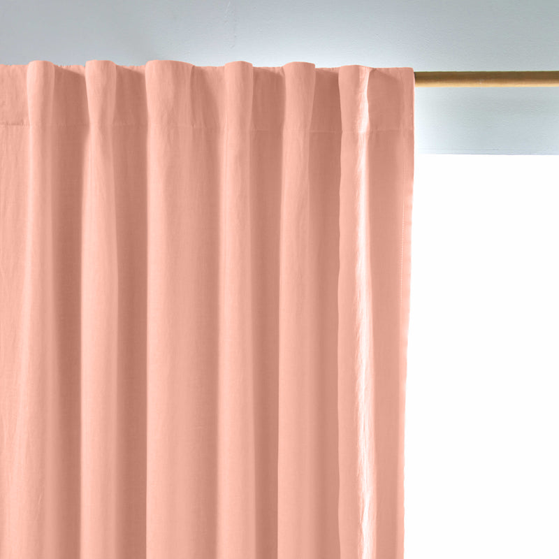 Rideau lin occultant sur mesure Rose