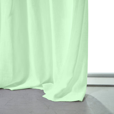 Rideau non doublé en lin sur mesure Vert Menthe
