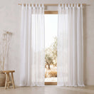 Cortinado em linho lavado blanco óptico