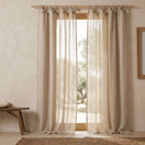 Cortinado em linho lavado natural