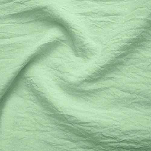 Swatch pour Housse de couette en lin lavé avec bords plats vert menthe