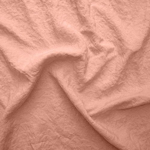 Swatch pour Robe de nuit courte en lin lavé à mini volants rose